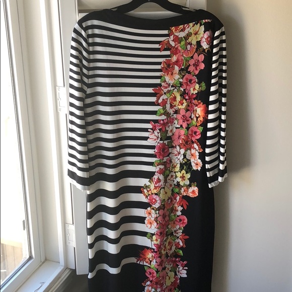 🆕🌺 Floral Print Striped Sheath Dress - Picture 4 of 6